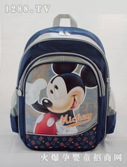 中威蓝色米奇书包