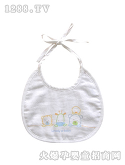 如意宝贝小伙伴纱布小围兜