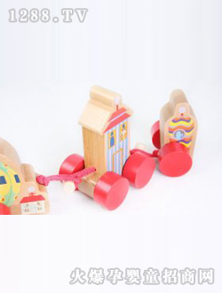 花园宝宝2D叮叮火车玩具