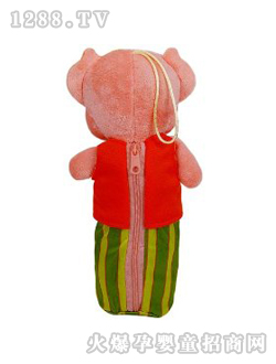 瑞奇比蒂麦兜猪笔袋桔衣