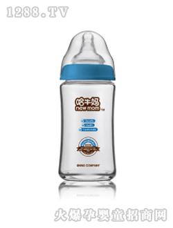 哈牛妈宽口径玻璃奶瓶8安士