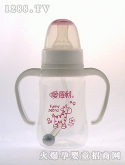 带柄自动PP奶瓶120mL红驴