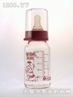 高耐热玻璃奶瓶125mL猴子