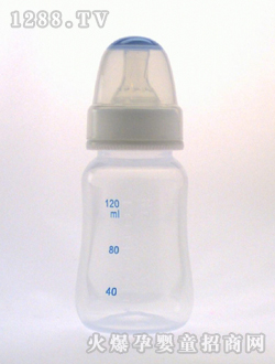 标准口径PP奶瓶120mL蓝透明