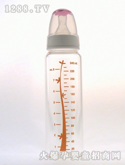 晶钻玻璃奶瓶240mL红树