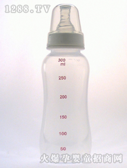 实感PP奶瓶300mL红刻度
