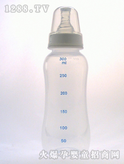 实感PP奶瓶300mL蓝刻度