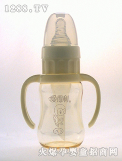 实感带柄防呛PES奶瓶120mL小鸟