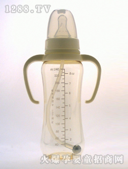 带柄自动PES奶瓶240mL刻度