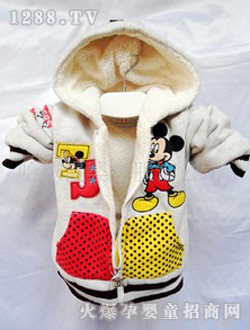 哈依漫白色米奇儿童上衣