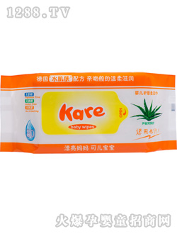 可儿婴儿护肤柔湿巾(胶贴80片装)