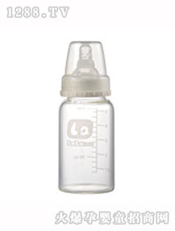 乐乐宝贝5安标口晶钻玻璃奶瓶