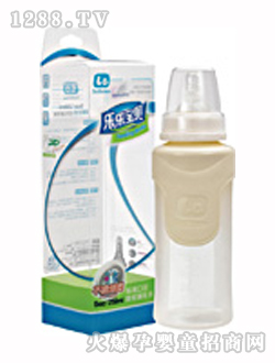 乐乐宝贝9安标口硅胶奶瓶