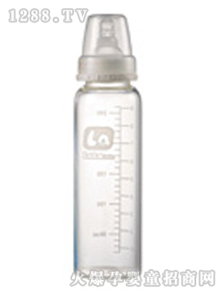 乐乐宝贝9安标口晶钻玻璃奶瓶