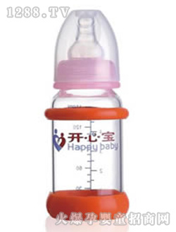 开心宝红色玻璃奶瓶KXB-8310