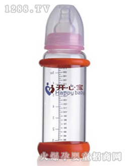 开心宝红色玻璃奶瓶KXB-8311