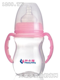 开心宝红色葫芦形奶瓶