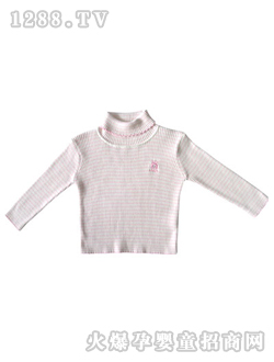 甜心小伙伴翻领毛线衫