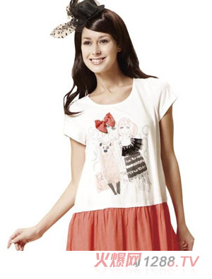 仙娉莱新品孕妇红色裙装