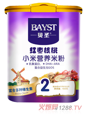 贝圣红枣核桃小米米粉米粉2段