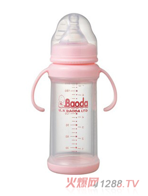 宝德防爆玻璃奶瓶220ml粉