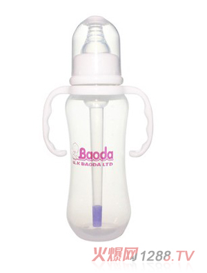 宝德感温PP奶瓶240ml白