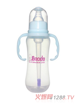 宝德感温PP奶瓶240ml蓝