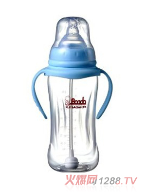 宝德环保PP奶瓶330ml蓝