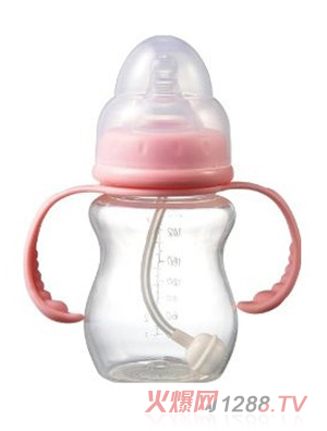 宝德宽口弧形双柄自动PP奶瓶粉