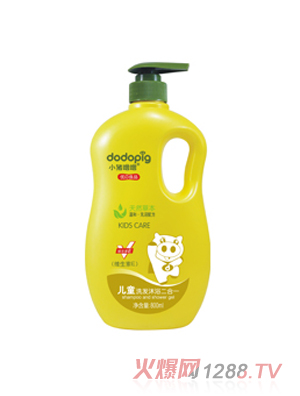 小猪噜噜儿童洗发沐浴二合一(维生素E) 800ml