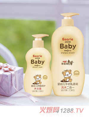 顽皮熊婴幼儿牛初乳柔润洗沐二合一