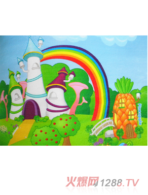 美龙彩虹儿童坐垫