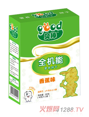 贝棒80克香蕉味全机能饼干