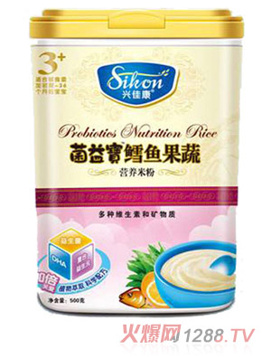 兴佳康菌益宝鳕鱼果蔬米粉3段