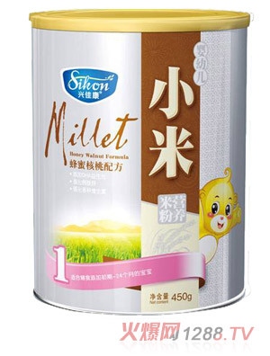 兴佳康听装小米蜂蜜核桃米粉1段