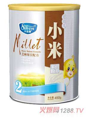 兴佳康听装小米芝麻绿豆米粉2段