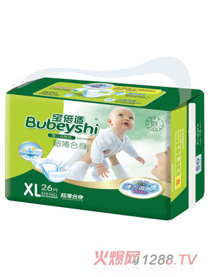 宝倍适超薄合身纸尿裤XL26