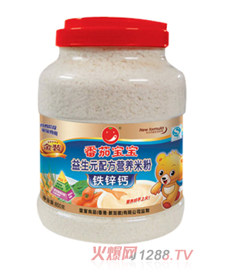 番茄宝宝益生元铁锌钙米粉850g