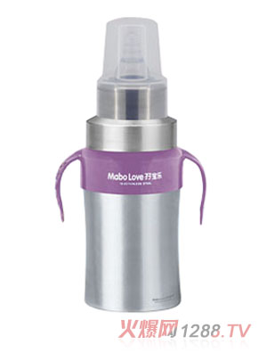 孖宝乐D型不锈钢奶瓶紫色260ml