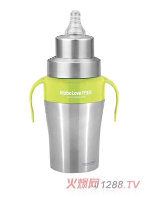 孖宝乐C型不锈钢奶瓶黄色260ml