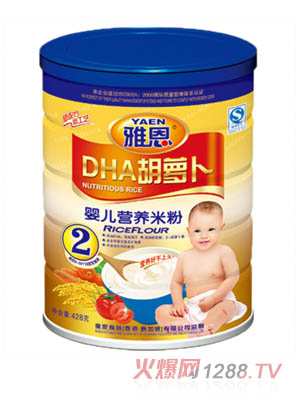 雅恩DHA胡萝卜yinge营养米粉428g