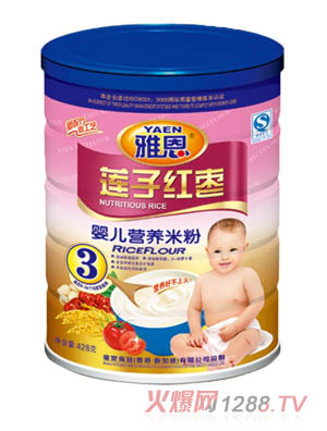 雅恩莲子红枣yinge营养米粉428g