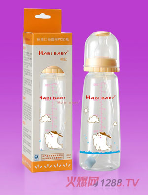 哈比PC方形自动奶瓶250ml