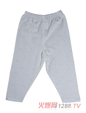 卓儿全棉精梳单面提花长裤