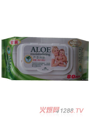 愛(ài)嬰樂(lè )蘆薈潤膚濕巾80片