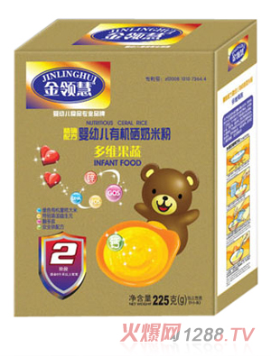 金领慧多维果蔬有机奶米粉2段