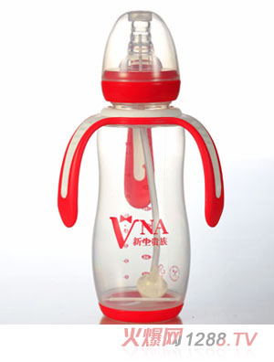 VNA金盾240ml窄口三耳两用PP奶瓶