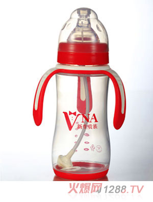 VNA红盾330ml宽口三耳两用PP奶瓶