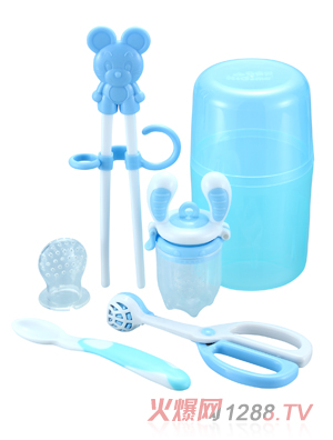 亲亲我蓝色婴儿哺喂套装