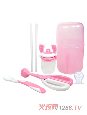 亲亲我婴儿红色哺喂套装